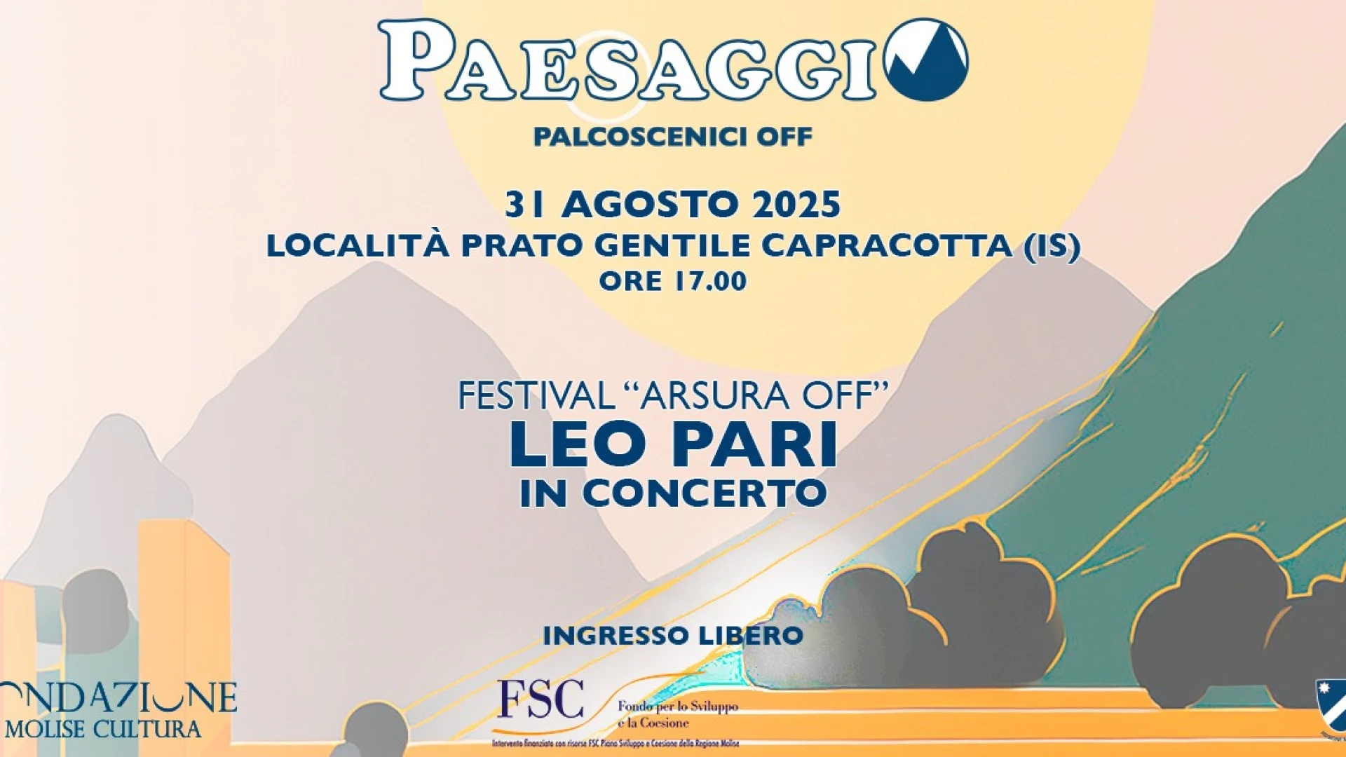 "Arsura Festival Off": tappa conclusiva a Capracotta il 30 e 31 agosto con i concerti di Emanuele Colandrea e Leo Pari